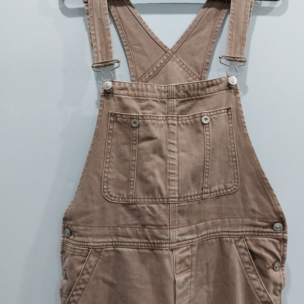 We the Free Denim Overalls Tan Neutral Size 27